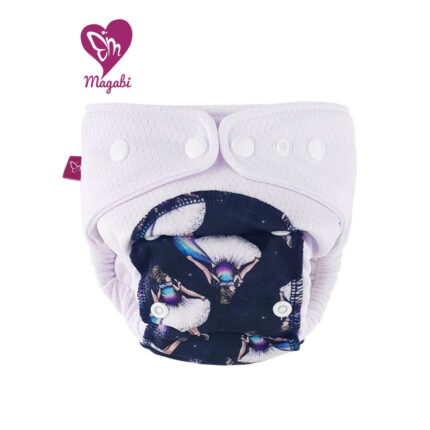 Danser - Formsydd nattbleie OS (6-17kg) - knapper – hybrid - Magabi