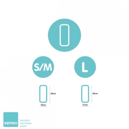 Terry - langt innlegg til voksne - frotté - 2 stk – S/M - SENEO