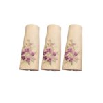 Lommetørkler for dammer med broderi - 25 x 25 cm – 3 pakk - v2