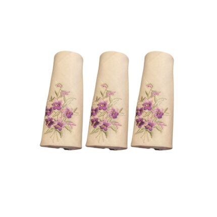 Lommetørkler for dammer med broderi - 25 x 25 cm – 3 pakk - v2