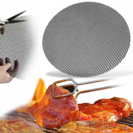 BBQ Grillmatte non-stick Ø 40 cm - Mesh Heavy Duty Gjenbrukbar
